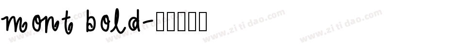 mont bold字体转换